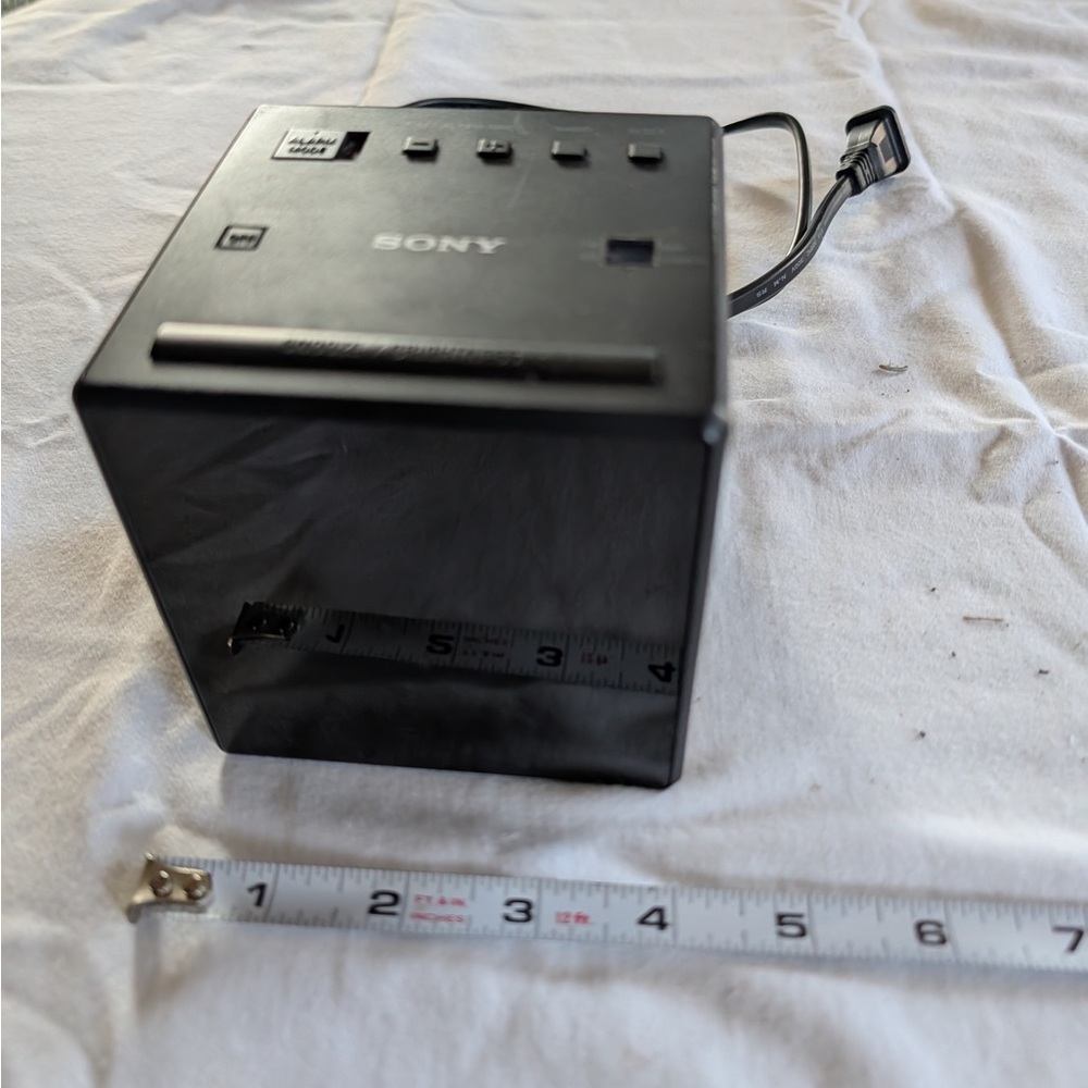 Sony Black Cube Clock Radio with Front Display